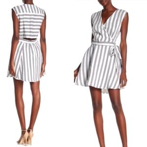 Mello Day Faux Wrap Cutout Dress-S